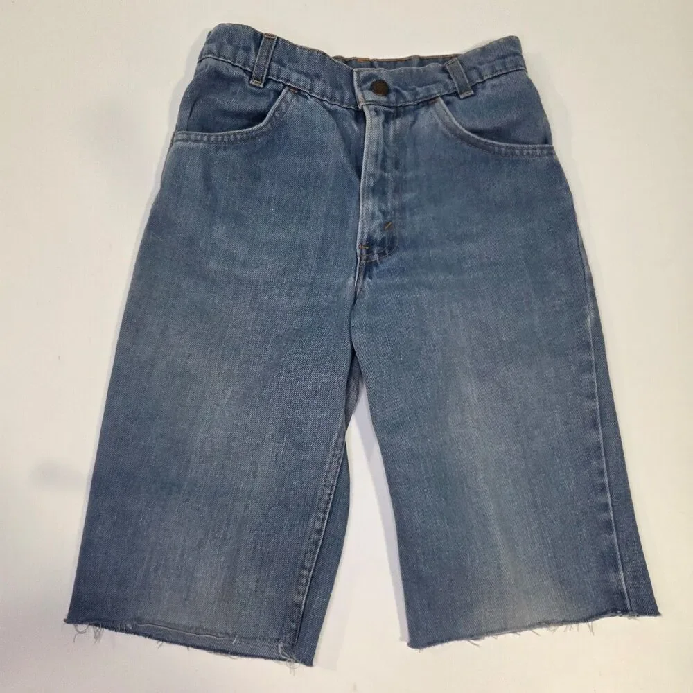 80s Levi Orange Tab Boys Cut Off Jean Shorts